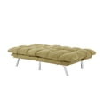thumbnail image 4 of Gewnee Pullout Couch Bed,3 in 1 Convertible Sleeper Sofa Bed,Futon Corduroy Loveseat with Adjustable Backrest for Apartment and Office.Yellow, 4 of 19