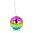 thumbnail image 2 of Tasse Boule Disco Rétro avec Couvercle et Paille - Tasse de Fête Réutilisable 20oz pour Fêtes à Thème des Années 70, 2 of 8
