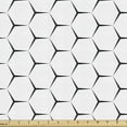 thumbnail image 1 of Modern Upholstery Fabric by the Yard, Geometric Theme Abstract Hexagons Shapes Honeycombs in Monochrome Design, Decorative Fabric for DIY and Home Accents, Charcoal Grey White by Ambesonne, 1 of 5