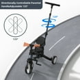 thumbnail image 6 of KORIMEFA Toddler Bike, 5-in-1 Folding Toddler Tricycle for 1-6 Year Old with Push Handle, Balance Bike with Removable Pedal,Backrest, Adjustable Seat Height and Handle, First Birthday Gifts,Black, 6 of 9