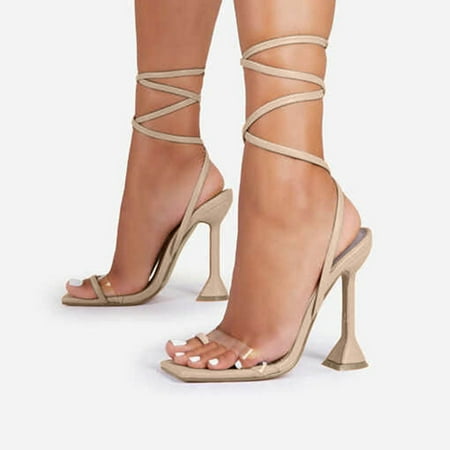 

Medcursor Women Fashion Summer Snake Pattern Set Toe Ring Strap High Heel Sandals