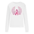 thumbnail image 4 of YABCSAZ Breast Cancer Shirts Tops for Women/Short Sleeve Shirts/Crewneck Shirt/Sweatshirt/Hoodie with Blessed Breast Cancer Pink Ribbon/Breast Cancer Awareness Breast Cancer Survivor Gifts for Women, 4 of 5