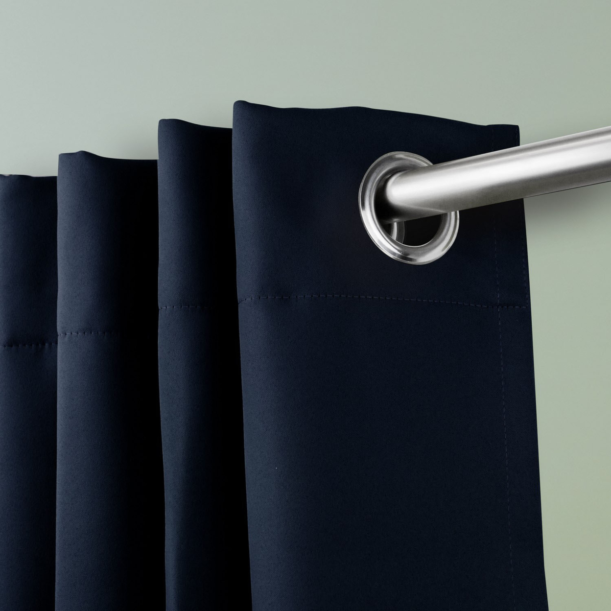 Premium Heavy Duty Room Divider Curtain / Patio Curtain with Grommet 1 Panel - Dark Blue 96" x 96"