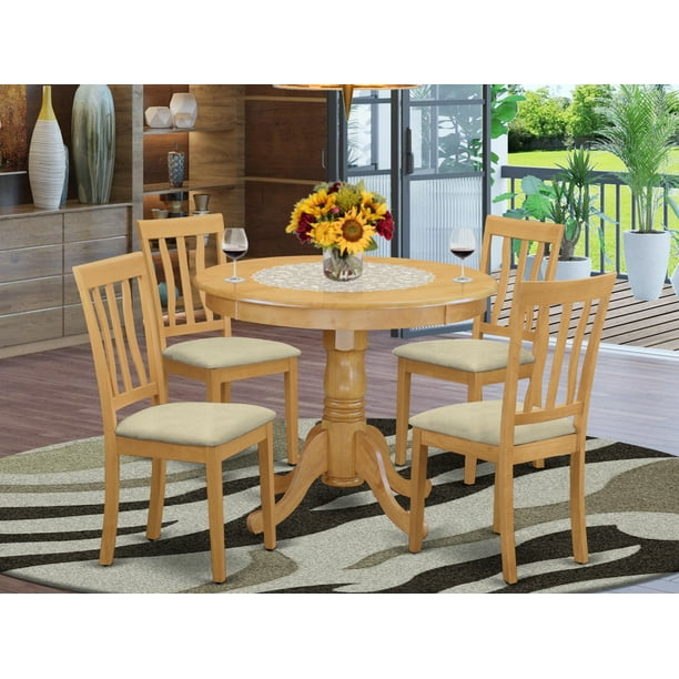 Anti5 Oak C 5 Pc Kitchen Nook Dining, Small Kitchen Nook Dining Table