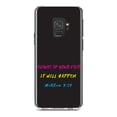 thumbnail image 1 of DistinctInk Clear Shockproof Hybrid Case for Samsung Galaxy S9 (5.8" Screen) - TPU Bumper, Acrylic Back, Tempered Glass Screen Protector - Matthew 9:29 - Because of Your Faith, It Will Happen, 1 of 5
