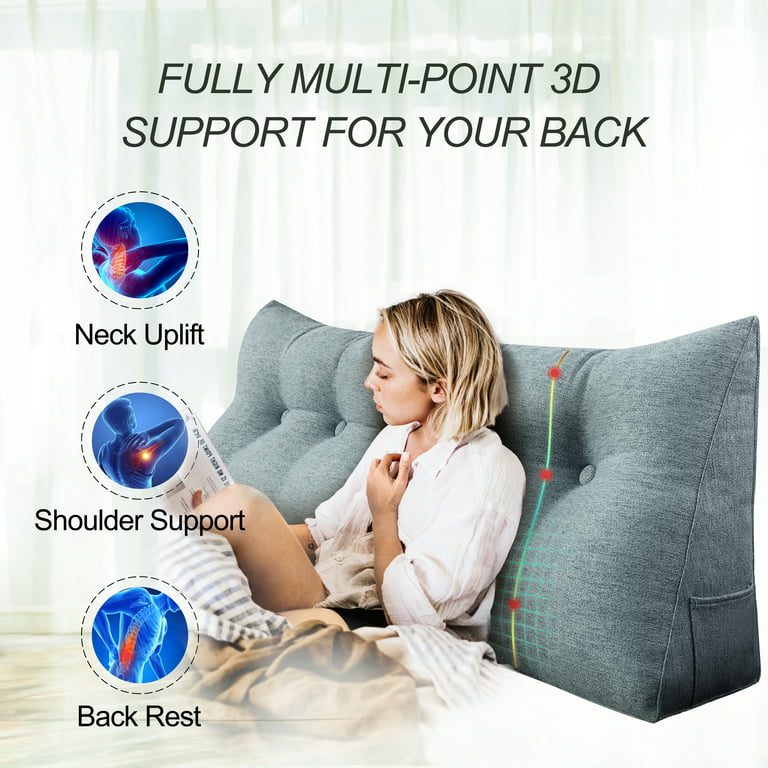Triangular Backrest Pillow Bed Couch Chair Cushion with Small Pillows Sofa  Office Cushions Waist Back Support
