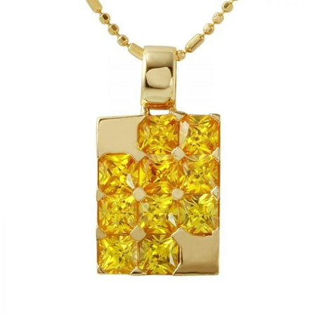 Foreli Cubic Zirconia 14K Yellow Gold Necklace