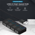 thumbnail image 1 of TIMIFIS Concentrateur USB à 4 Ports Multiples 3.0/2.0 Alimenté, Adaptateur d'Extension Rapide, Répartiteur, Portable PC, Cadeau, 1 of 7