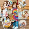 thumbnail image 6 of Colorful Rainbow Tie Dye Spiral Pattern Kids Aprons for Girls and Boys,Adjustable Neck Strap Toddler Aprons for Kids Cooking Baking, 6 of 6
