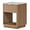 Walnut, variant on Fluted Nightstand with Charging Station, 18" Side Table with Faux Stone Color Top, Mid Century Modern Night Stand Bedside Table with Drawer and Open Shelf for Bedroom Living Room, Walnut