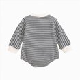 thumbnail image 3 of TOWED22 Unisex Baby Boy Girl Romper Waffle Onesie Clothes Long Sleeve Bubble Oversized Romper Bodysuit Top,Dark Blue,0-3 M, 3 of 9