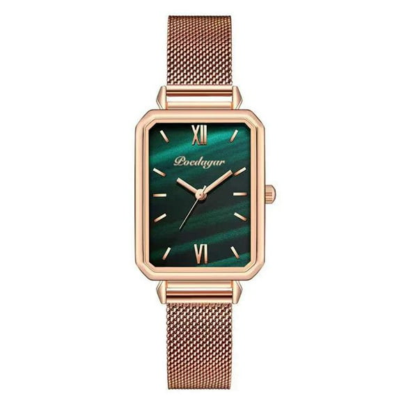 Poedagar women watches Japan quartz movement high quality waterproof ladies watch stainless steel mesh rose gold simple clock