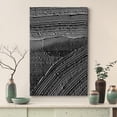 thumbnail image 3 of PixonSign Canvas Wall Art Rustic Black Paint Stroke Landscape Abstract Print Minimalism Contemporary Nordic Relax/Calm Artwork Decoration for Living Room, Bedroom, Office - 32"x48", 3 of 5