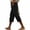 Black, variant on White Womens Cotton Capri Pants High Waisted Tulip Hem Summer Casual Pants with Pockets,Size l