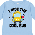 thumbnail image 4 of Inktastic I Ride the Cool Bus with Yellow Bus Boys or Girls Long Sleeve Toddler T-Shirt, 4 of 5