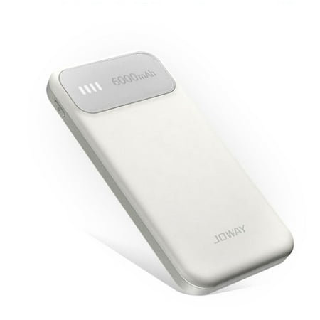 Valor Map - Valor 6000 mAh Power Bank with Micro USB Cable - White/Gray