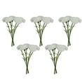 thumbnail image 2 of Awepensk 5pcs Artificial Silk carnation flowers Bouquets with Green Eucalyptus Plant for Wedding Home Office Garden Decoration Table Centerpieces Floral Arrangements (White 11.4"), 2 of 6