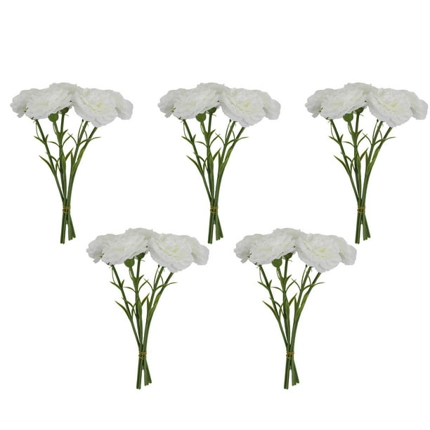 Clavel de imitación para decoración del hogar, boda al aire libre, flores falsas y plantas verdes.