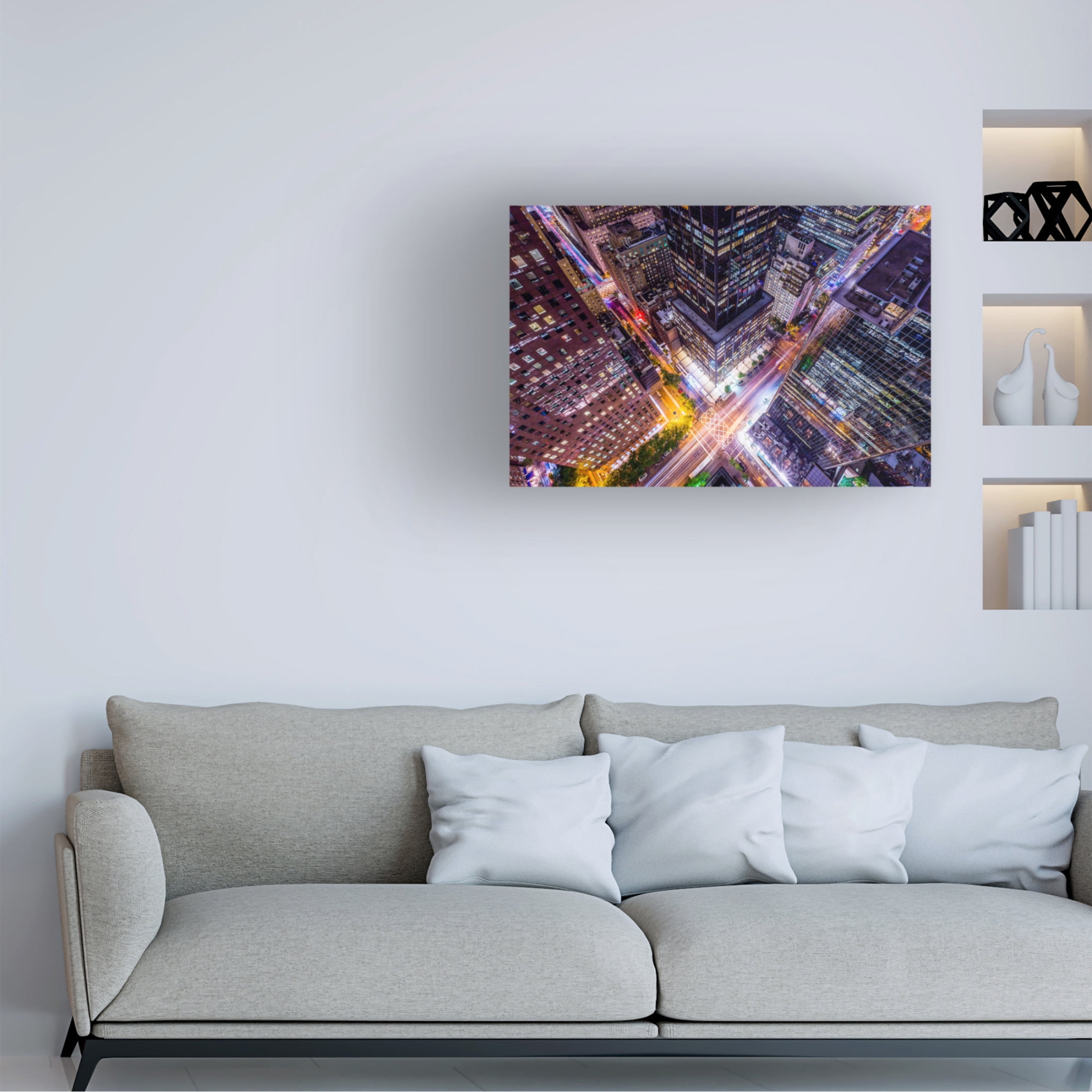 Trademark Fine Art Toby Harriman Electrify II - New York City Night Trails Canvas Wall Art