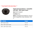 thumbnail image 2 of Engine Harmonic Balancer - Compatible with 2000 - 2009 Toyota Tundra 2001 2002 2003 2004 2005 2006 2007 2008, 2 of 2