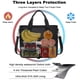thumbnail image 4 of Bolsa de almuerzo aislada de gran capacidad para adultos, bolsas de almuerzo térmicas a prueba de fugas, loncheras para el trabajo, picnic, viajes, senderismo, playa (negro), 4 of 5