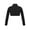Black, variant on Girls Athletic Tshirt Long Sleeve Cheerleading Turtleneck Crop Top for Dancing Yoga Gymnastic Performance Workout Black 14