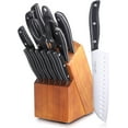 thumbnail image 6 of Aoresac Knife Set with Block for Kitchen , Germany Stainless Steel Sharpener and 6 Serrated Steak Knives, Professional Chef Knife Set 15 Piece, 6 of 6
