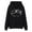 Black, variant on Women Hoodie Women Casual Fashion Letter Print Hoodie Graphic Drawstring Pullover Preppy Sweatshirt Hooded Sweatshirt Women Blue Jacket Women, Size S