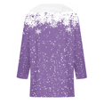 thumbnail image 4 of qolati Christmas Shirts for Women Holiday Loose Casual V Neck T Shirt 2024 Red Wine Glass Graphic Long Sleeve Party Xmas Fleece Collar Tops, 4 of 5
