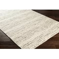thumbnail image 3 of Hauteloom Williford Wool Boho Hand Woven Wool Natural Fiber Soft Area Rug for Living Room, Bedroom, Dining Room- Traditional Farmhouse High Pile Braided Carpet - Cream, Black - 18" Sample, 3 of 19