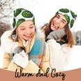 thumbnail image 4 of Yiaed Happy Watermelon Print Winter Beanie for Men Women, Fleece Lined Beanie Soft Warm Knit Hat Ski Stocking Cuffed Ca, 4 of 6