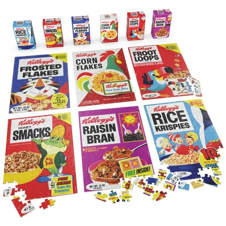 Spin Master Games, Kellogg's 6-Pack Cereal Puzzle Bundle, for Ages 4 and up