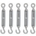 thumbnail image 5 of Stainless Steel Turnbuckle, Heavy Duty Adjustable Length Cable Wire Rope Tension for Outdoor Applications, Corrosion Resistance, Easy To Use for Marine Industrial Use (Pack of 5), 5 of 5