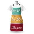 thumbnail image 3 of Saying Apron, Motivation Text Words with Bike Outline Elements and Line Art Colorful, Unisex Kitchen Bib with Adjustable Neck for Cooking Gardening, Adult Size, Multicolor, by Ambesonne, 3 of 4