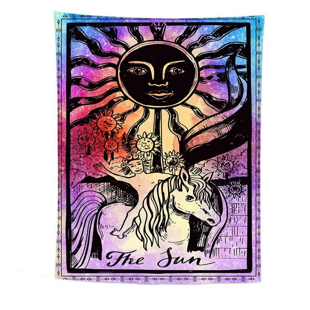 Tapiz de pared Tarot The Sun Room Aesthetic 150x130 cm