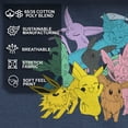 thumbnail image 4 of Boy's Pokemon Pikachu and Eeveelutions Logo  Graphic Tee Navy Blue Heather X Large, 4 of 9