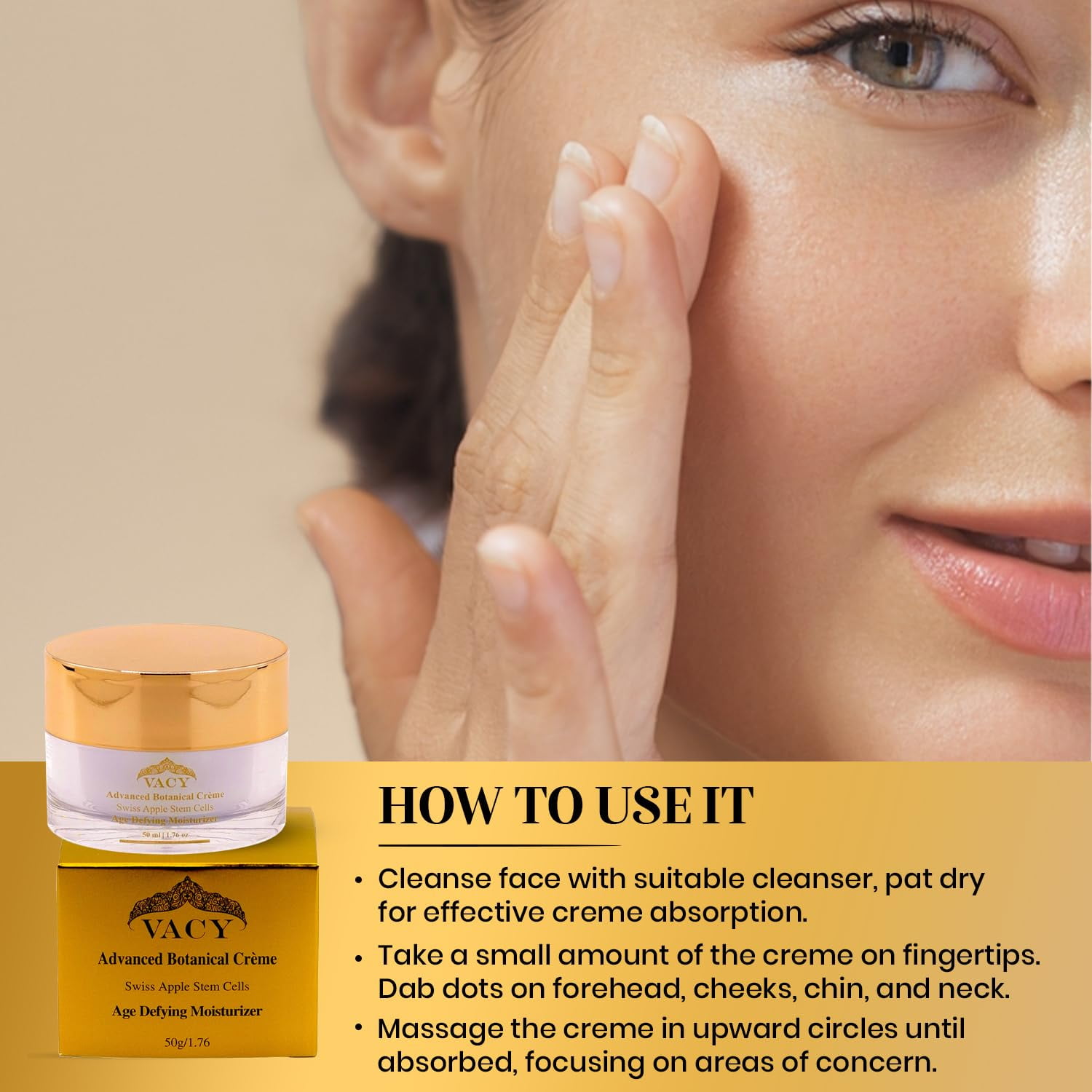 VACY Botanical Face Cream with Swiss Apple Extract, 1.7 fl oz