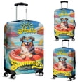 thumbnail image 2 of Hello Summer Australian Shepherd Pool Day on Watermelon Float Travel Luggage Cover Aussie Dog Lover Gifts Suitcase Dust Protective Decor - 13008, 2 of 5