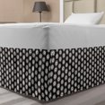 thumbnail image 1 of Modern Bed Skirt, Abstract Round Brush Strokes as Flower Petals Blooming Monochromatic Print, Elastic Bedskirt Dust Ruffle Wrap Around for Bedding Decor, 4 Sizes, Dark Grey and Ivory, by Ambesonne, 1 of 2