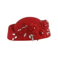 thumbnail image 2 of Sun Bucket Hats for Women Men Wide Brim Upf 50+ Fishing & Beach Hats Berets Women Church Hats Flower Applique Pillbox Hats Fascinator Tea Caps, 2 of 3
