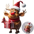 thumbnail image 3 of Alce Dibujos Animados Navidad Con Sombrero Suministros para Fiesta, 3 of 9