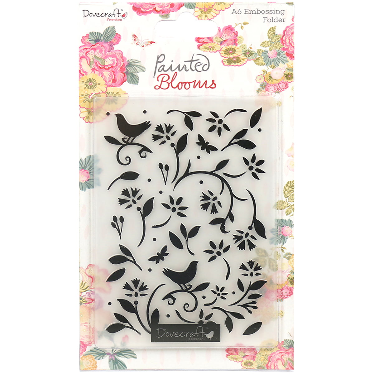 FLORAL FLOWERS DOVECRAFT A6 EMBOSSING FOLDER DCEMB006 BLOOMING LOVELY 