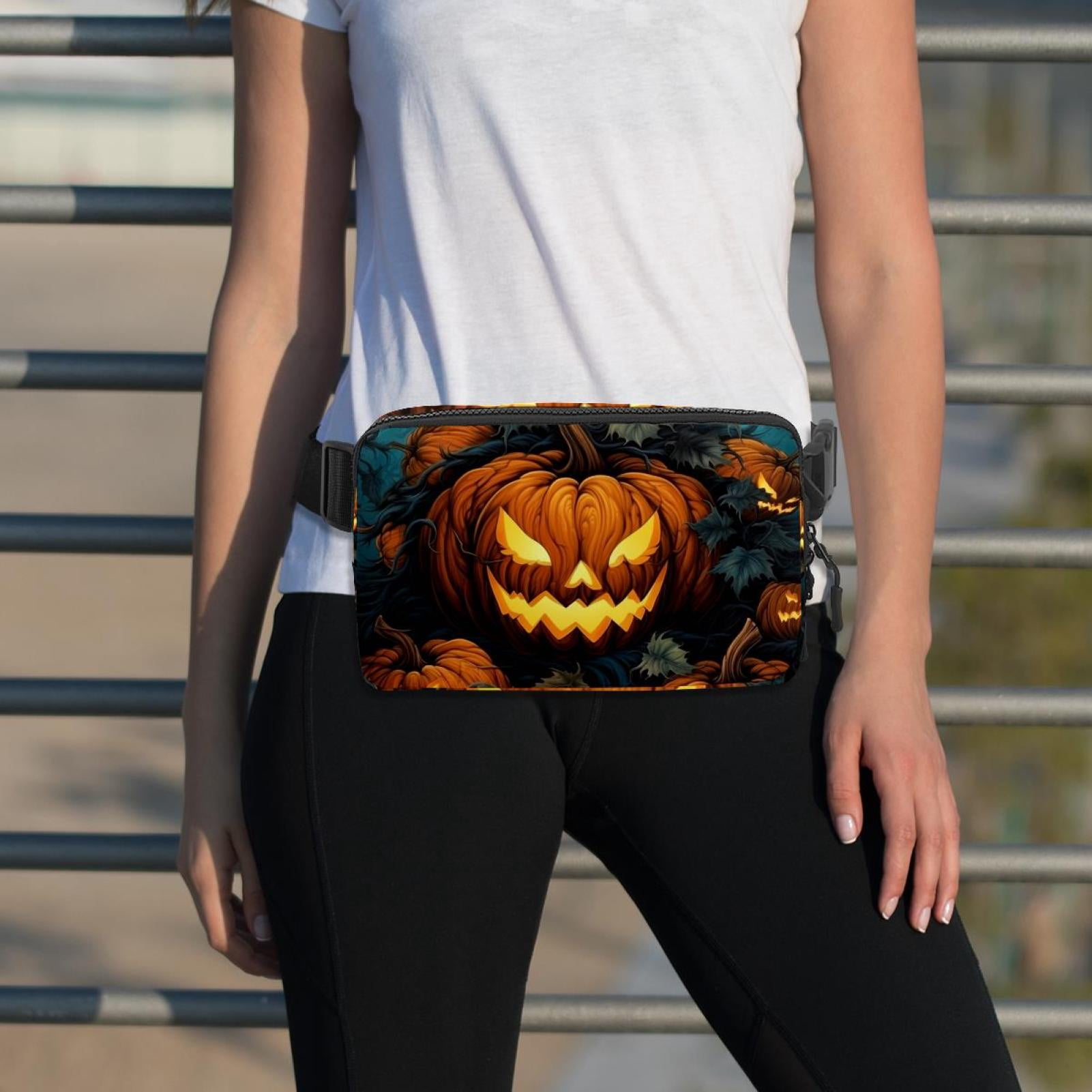 Pumpkin Lightweight Adjustable Crossbody Bag with Extension Strap - Unisex Fanny Pack