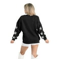 thumbnail image 2 of Women's Gameday Couture  Black Philadelphia Eagles Velocity Relaxed Rhinestone Pullover Sweatshirt, 2 of 6