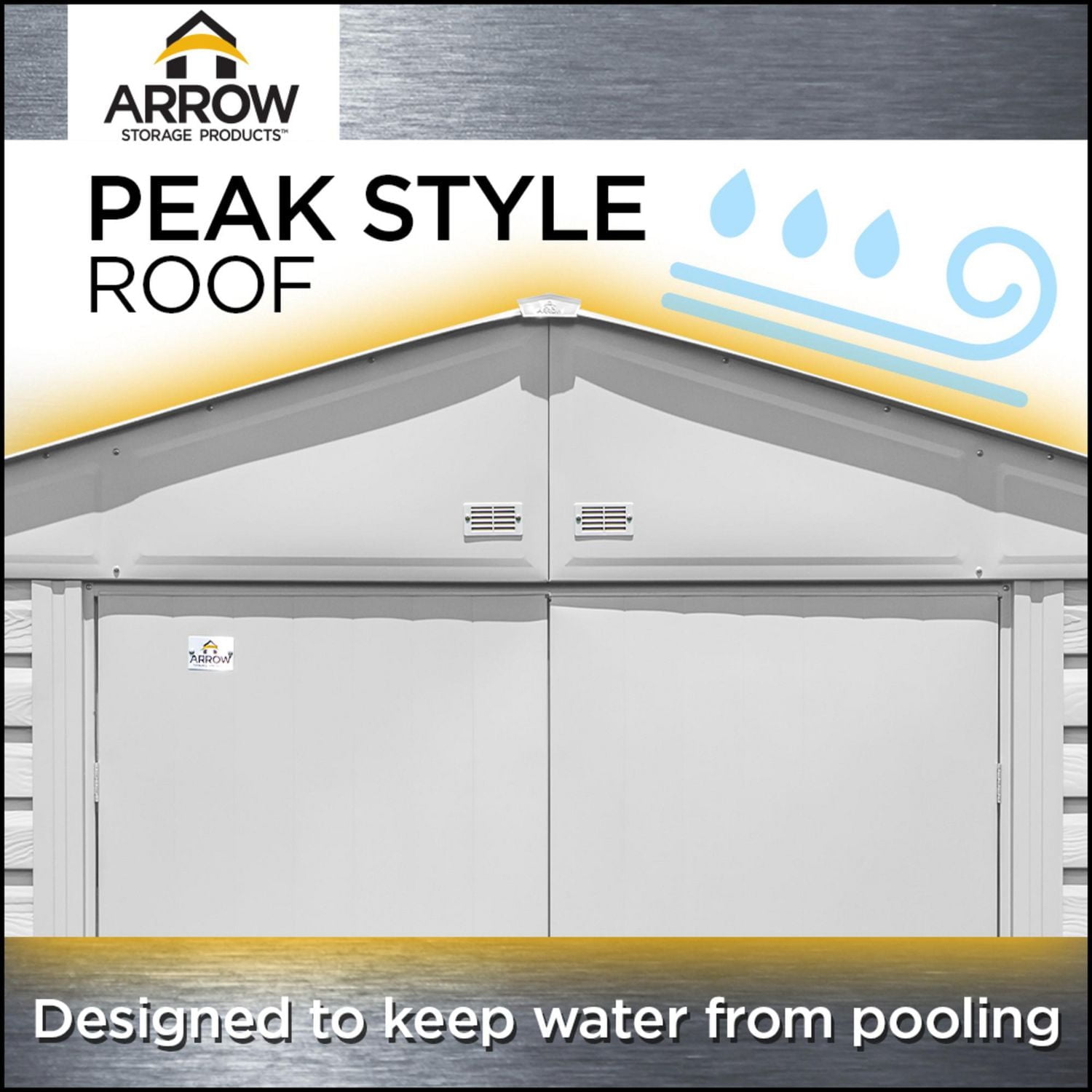 Arrow Select 8 x 8 x 8 ft Green Shed