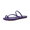 Purple, variant on Cushionaire Resort Strappy Sandals for Women, Vegan Leather Memory Foam Flat Women's Sandals with Toe Ring