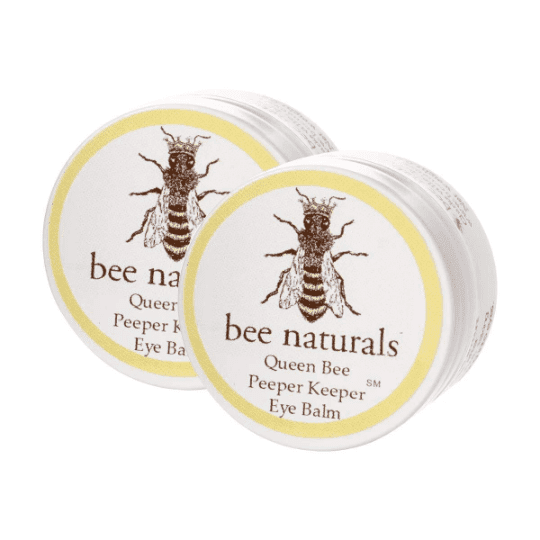 2 PACK Queen Bee Naturals Best Eye Balm Peeper Keeper - Eyelid Cream Reduces Crows Feet, Wrinkles & Fine Lines - Moisturizes Your Skin - Vitamin E   10 All Natural Nutrient Oils - 0.6 Oz