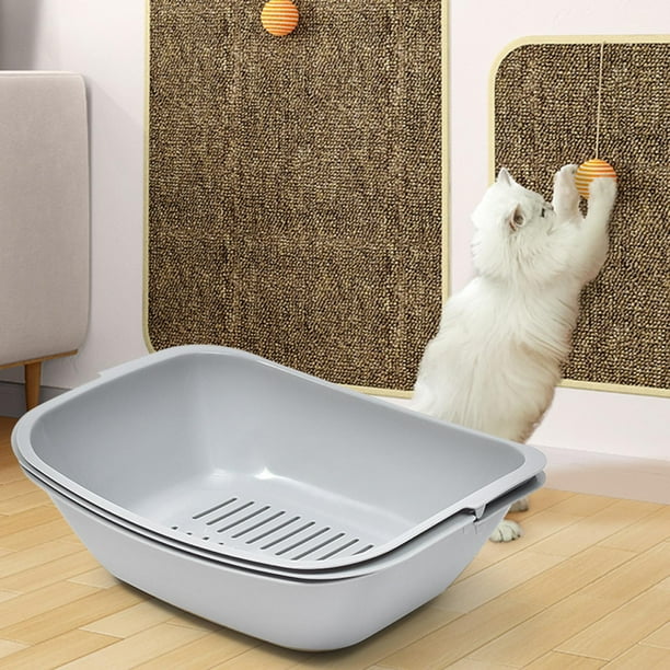 Open Top Cats Litter Box Anti Splashing Bedpan Portable Cat Litter