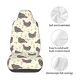 thumbnail image 4 of Naloa Chickens And Flowers Car Seat Covers Universal Front Seat Coves for Car Accessories ,Padded Car Covers for Automotive, SUV, Truck, and Van, 4 of 5