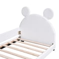 thumbnail image 5 of Churanty Twin Size Carton Daybed for Kids,Teddy Fleece Daybed Frame with Ears Shaped Headboard for Girls Boys, White, 5 of 12